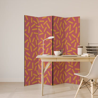 RADIANT STRIPE SYMPHONY Decorative 4-Panel Room Divider