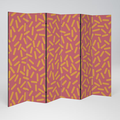 RADIANT STRIPE SYMPHONY Decorative 6-Panel Room Divider
