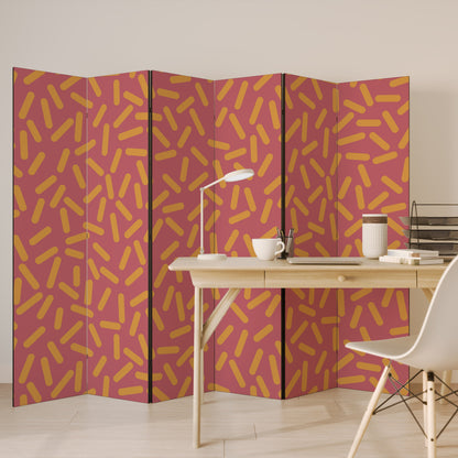 RADIANT STRIPE SYMPHONY Decorative 6-Panel Room Divider