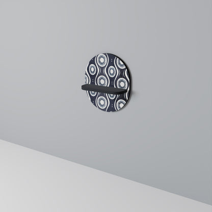 GRAPHITE EYES Oval Art Shelf In Black Finish