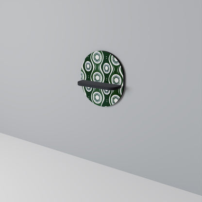 GREEN EYES Oval Art Shelf In Black Finish