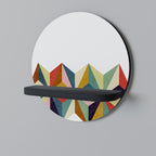 TESSELATE TREASURES Rund konsthylla i svart finish