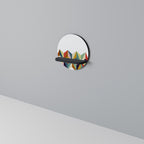 TESSELATE TREASURES Rund konsthylla i svart finish