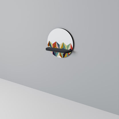 TESSELATE TREASURES Rund konsthylla i svart finish