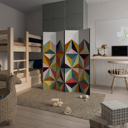 TESSELATE TREASURES Dekorativ rumsavdelare med 4 paneler