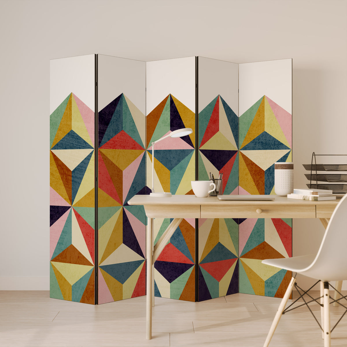 TESSELATE TREASURES Dekorativ rumsavdelare – 5 paneler