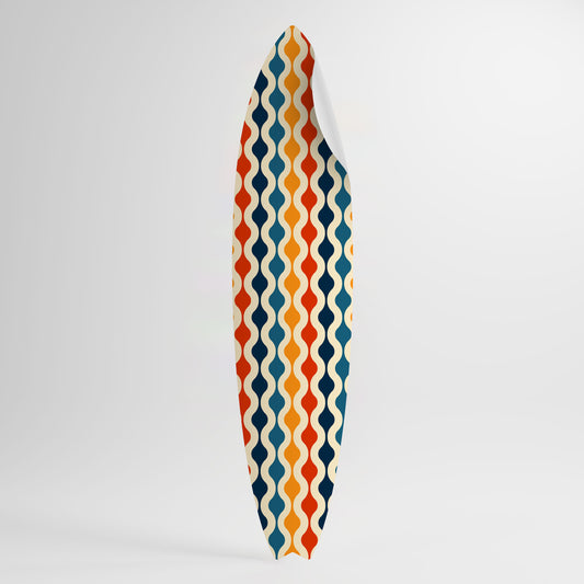 COLORFUL NOSTALGIA Peel and Stick Surfboard Sticker