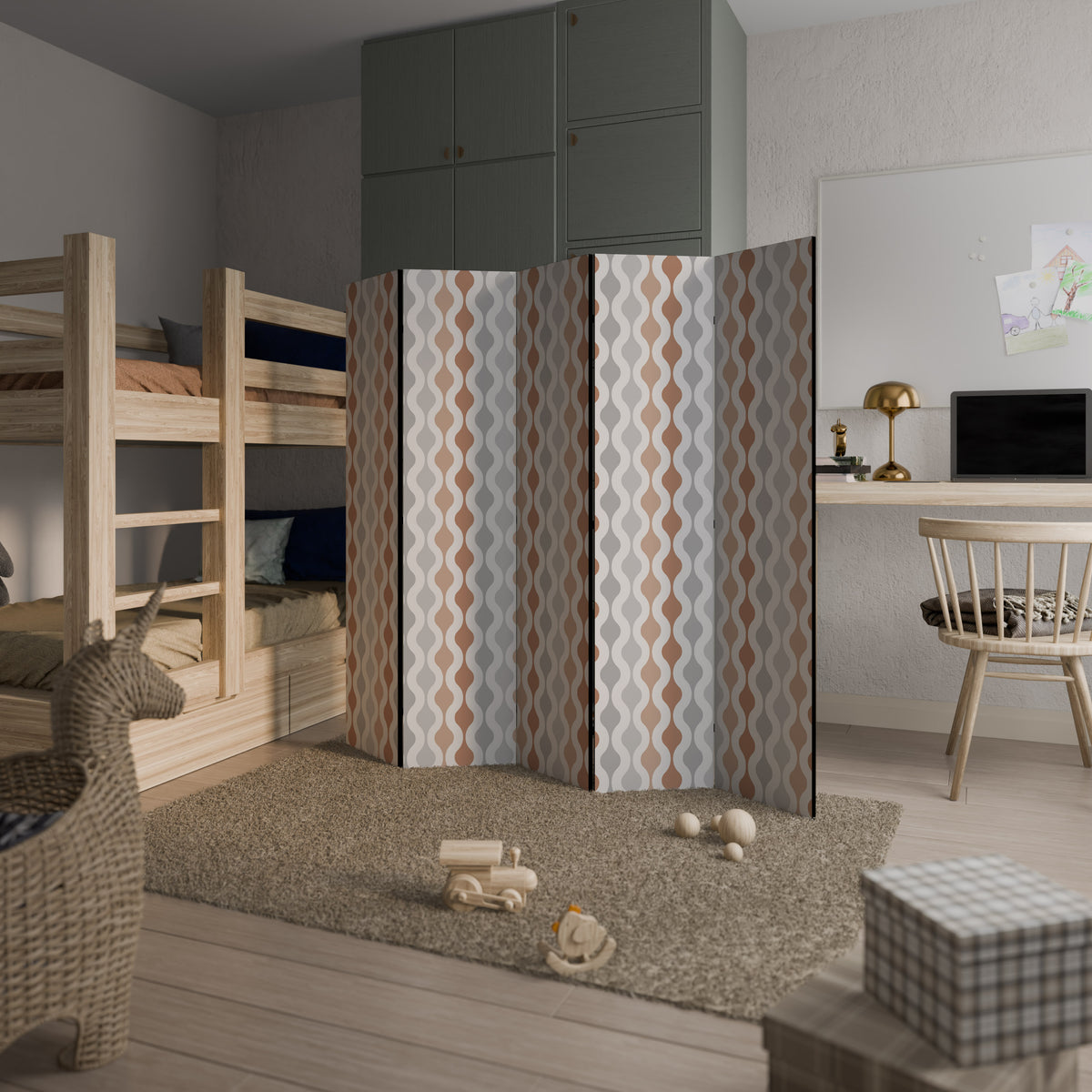 HAZY NOSTALGIA 5-Panel Room Divider