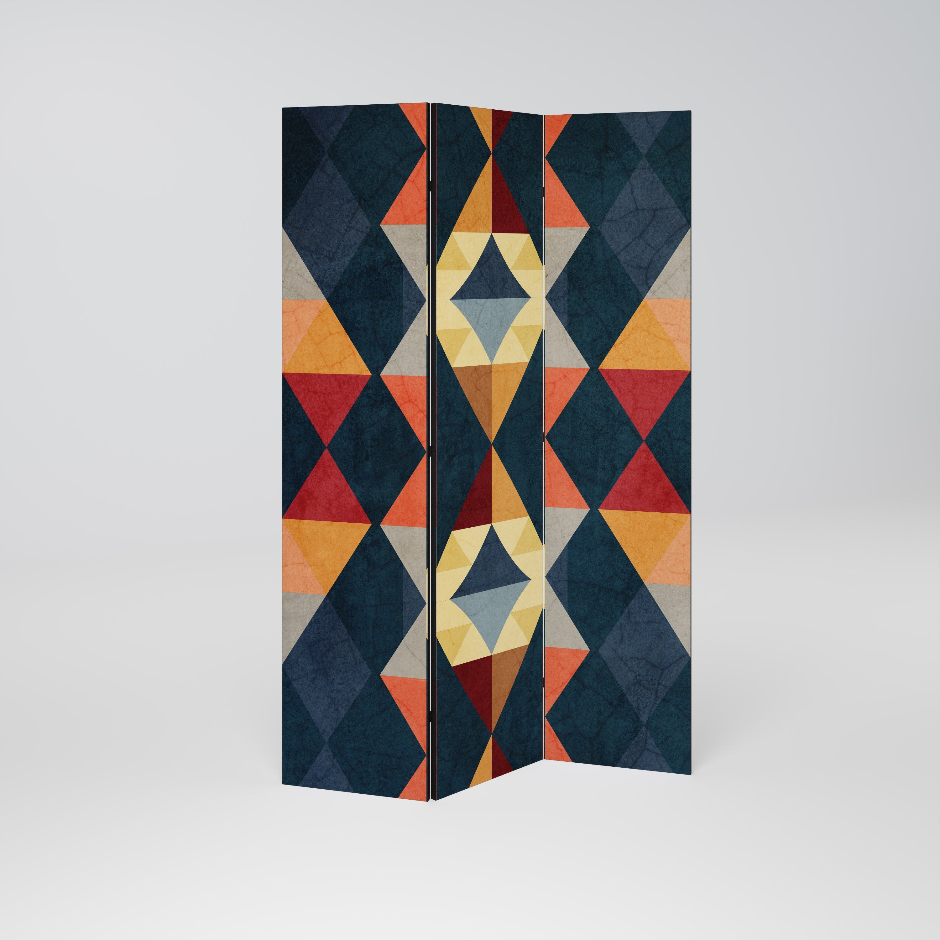 Dekorativ rumsavdelare med 3 paneler CRACKED ILLUSION