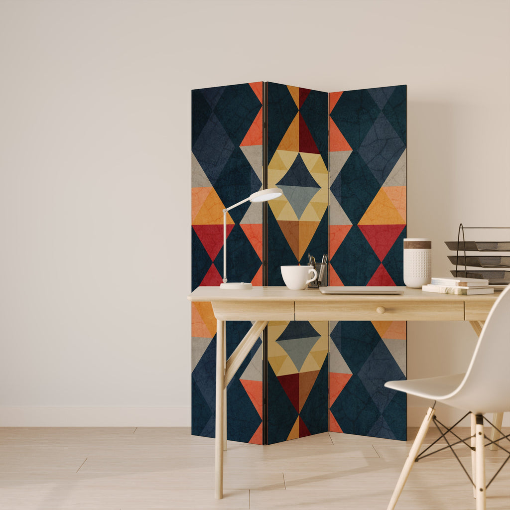 Dekorativ rumsavdelare med 3 paneler CRACKED ILLUSION