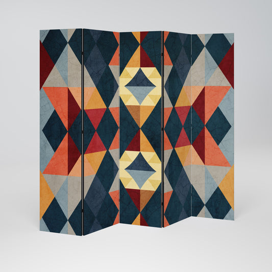 CRACKED ILLUSION Decorative 5-Panel Room Divider