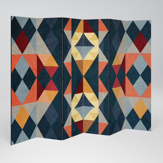 CRACKED ILLUSION Decorative 6-Panel Room Divider