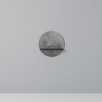 CONCRETE WALL Round Art Shelf In Black Finish