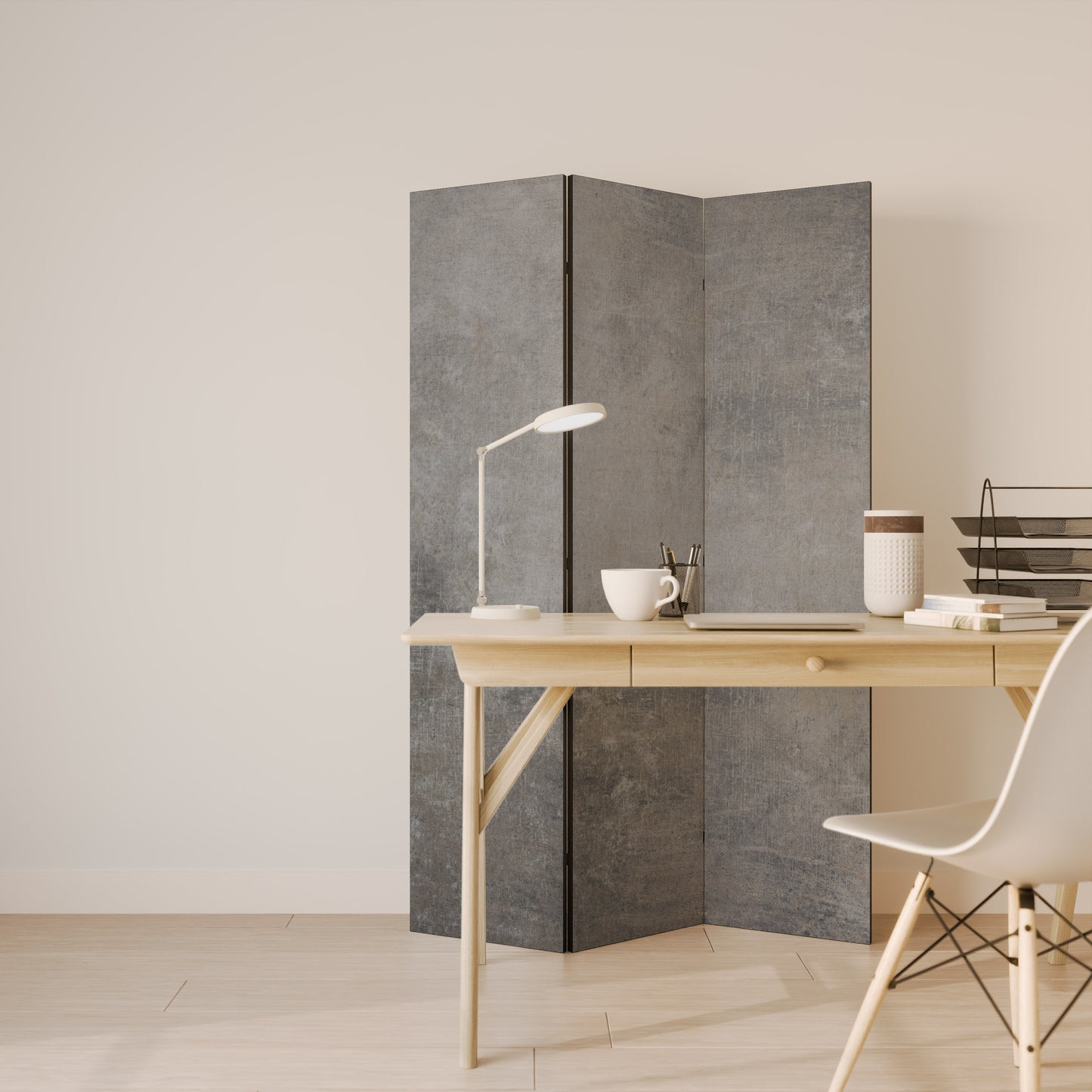 CONCRETE WALL Dekorativ rumsavdelare – 3 paneler