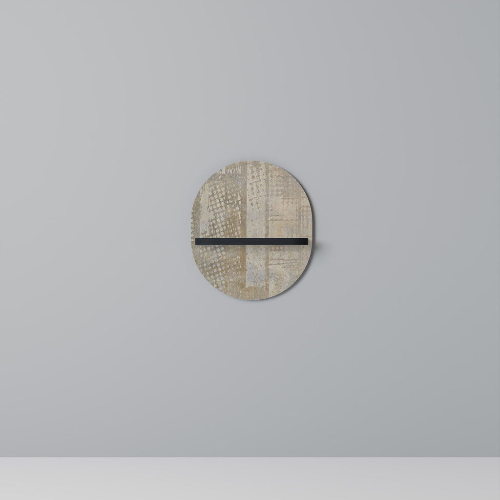 SCREEN ERROR Oval konsthylla i svart finish