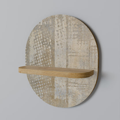 SCREEN ERROR Oval Art Shelf In Oak Effect