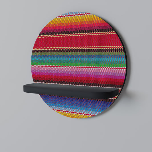 ETNIC MEXICAN Rund konsthylla i svart finish