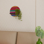 ETNIC MEXICAN Rund konsthylla i svart finish