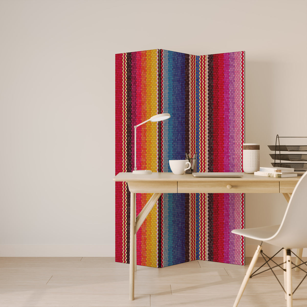ETHNIC MEXICAN Dekorativ rumsavdelare – 3 paneler