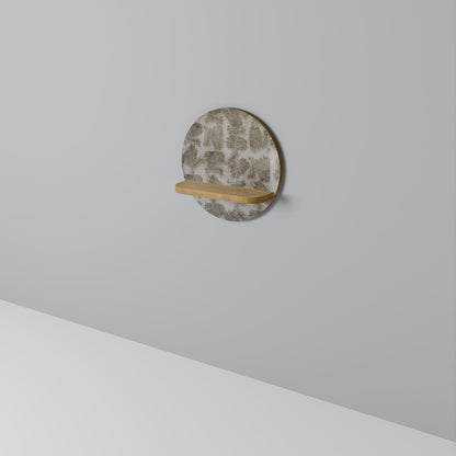 SLIGHTLY BLURRED Round Art Shelf In Oak Effect