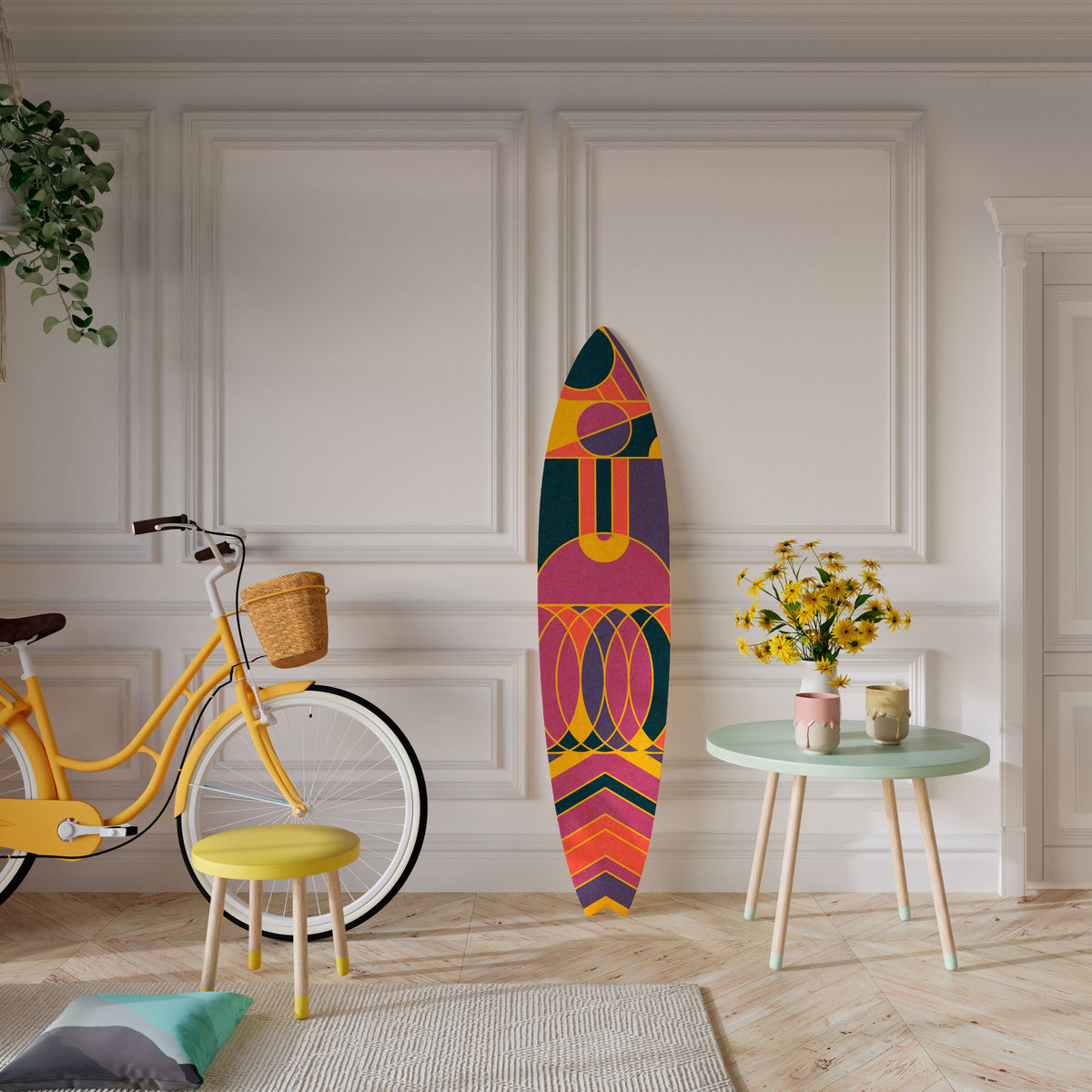 ELECTRIC PATTERNS Surfboard Decorative Panel