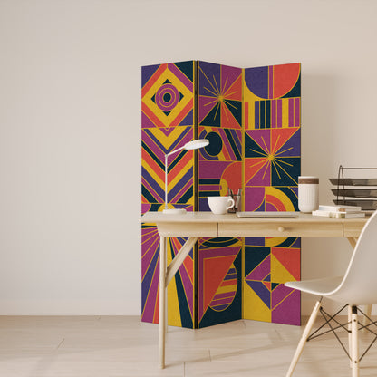 ELECTRIC PATTERNS Dekorativ rumsavdelare – 3 paneler