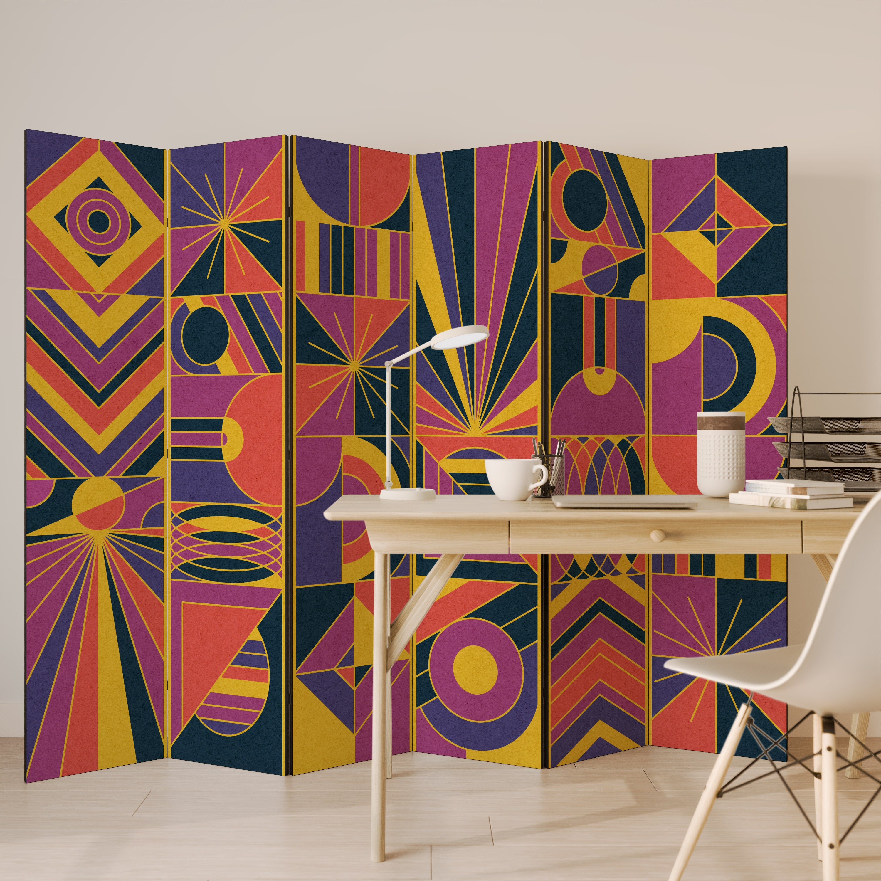 ELECTRIC PATTERNS Rumsavdelare 6 paneler