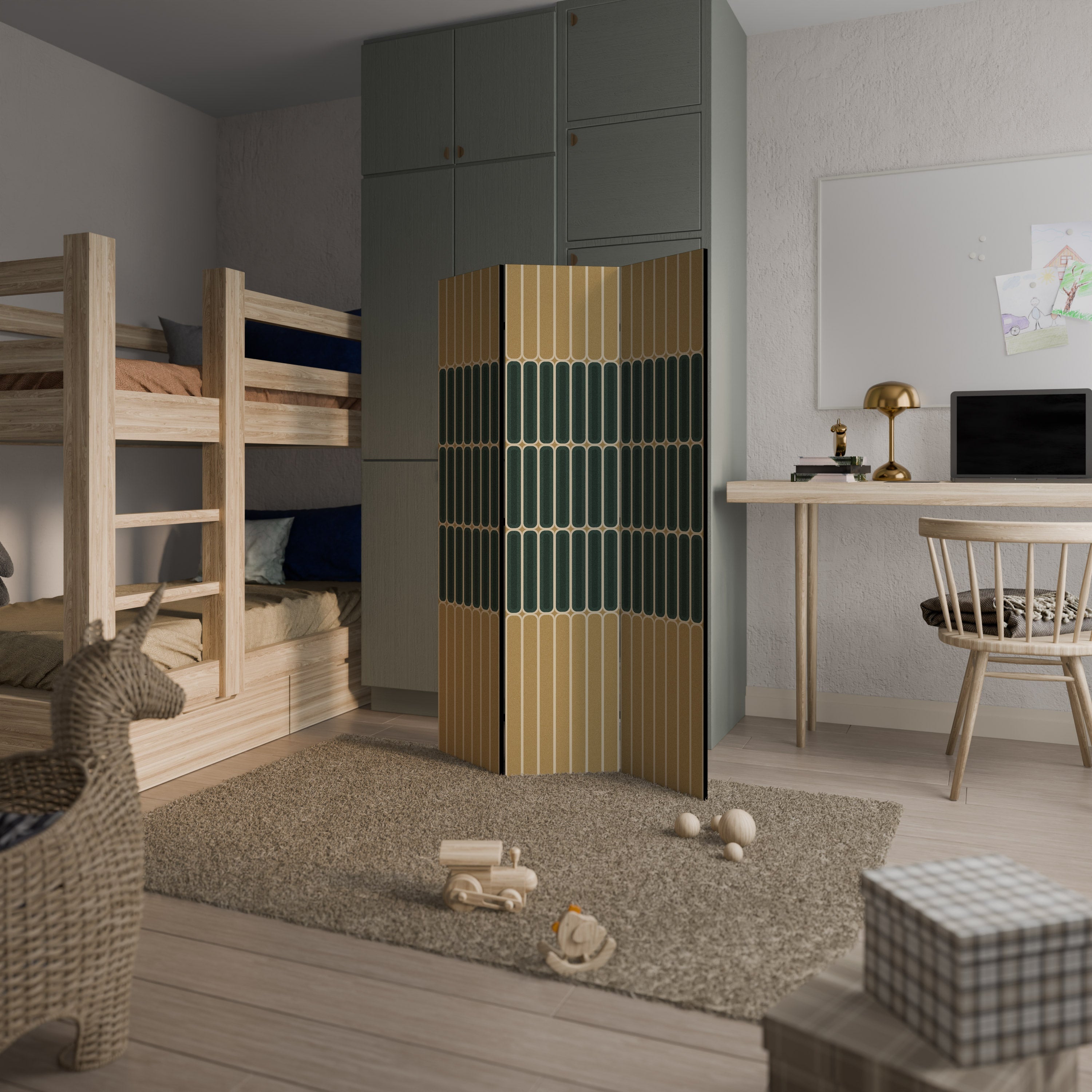 ILUSION GATE Dekorativ rumsavdelare med 3 paneler