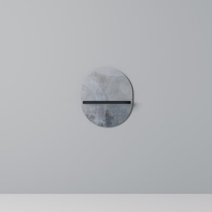 MUTED ARC Oval Art Shelf In Black Finish