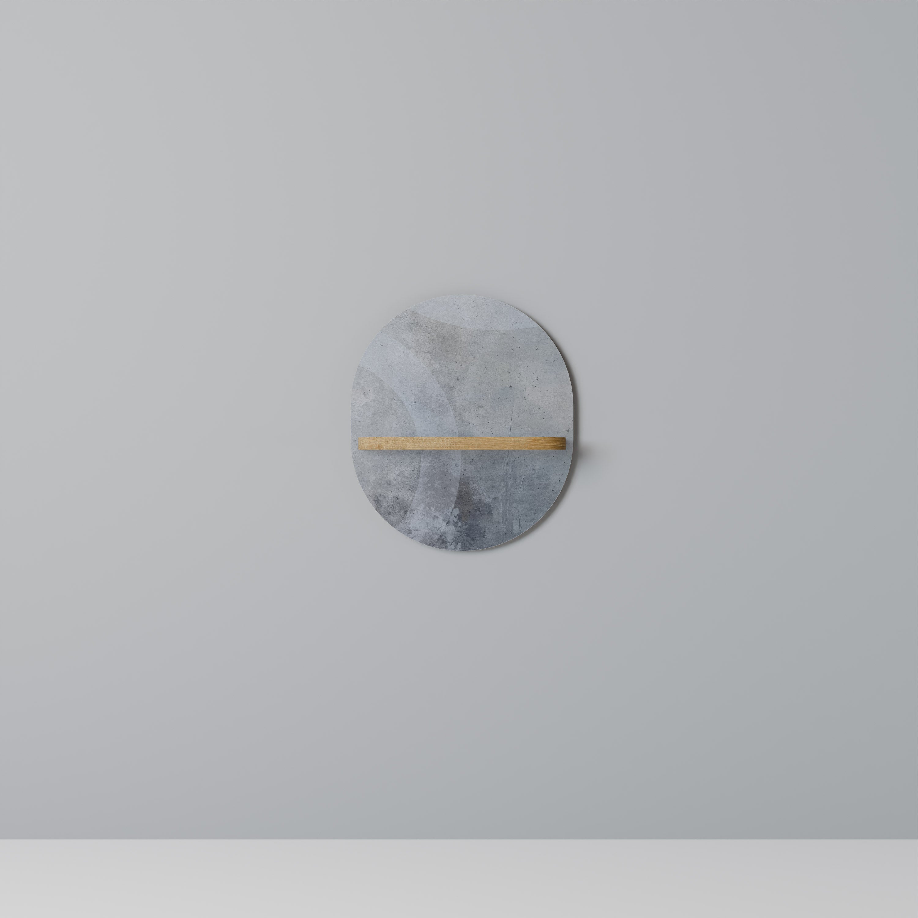 MUTED ARC Oval Art Hylla I Ekeffekt