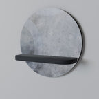 MUTED ARC Round Art Shelf In Black Finish
