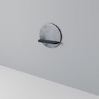 MUTED ARC Round Art Shelf In Black Finish