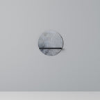 MUTED ARC Round Art Shelf In Black Finish