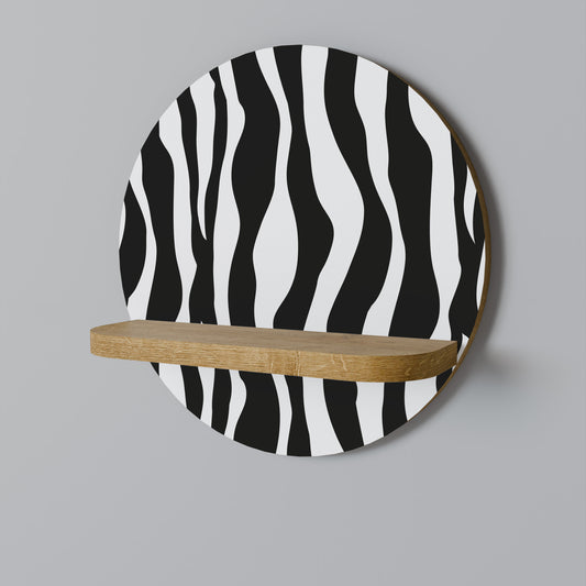 ZEBRA ECHOES Rund Konsthylla I Ekeffekt