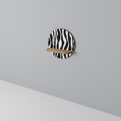 ZEBRA ECHOES Rund Konsthylla I Ekeffekt