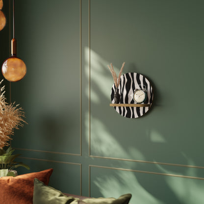 ZEBRA ECHOES Rund Konsthylla I Ekeffekt