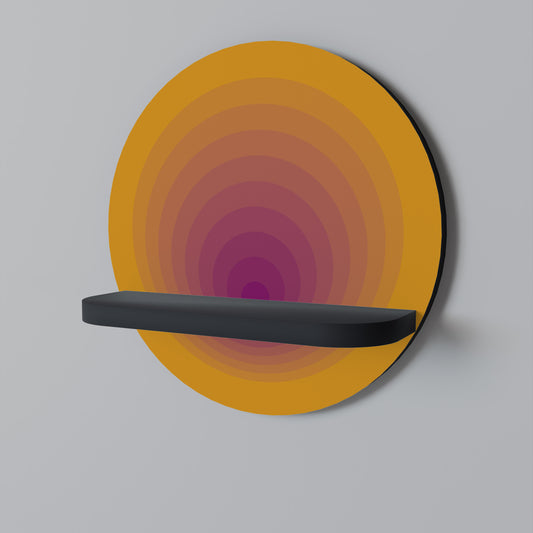 BLUSH GRADIENT Rund konsthylla i svart finish