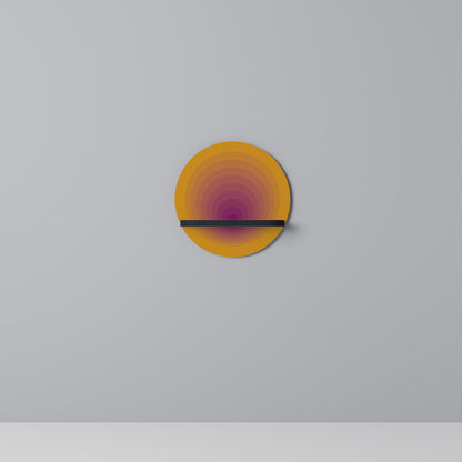 BLUSH GRADIENT Rund konsthylla i svart finish