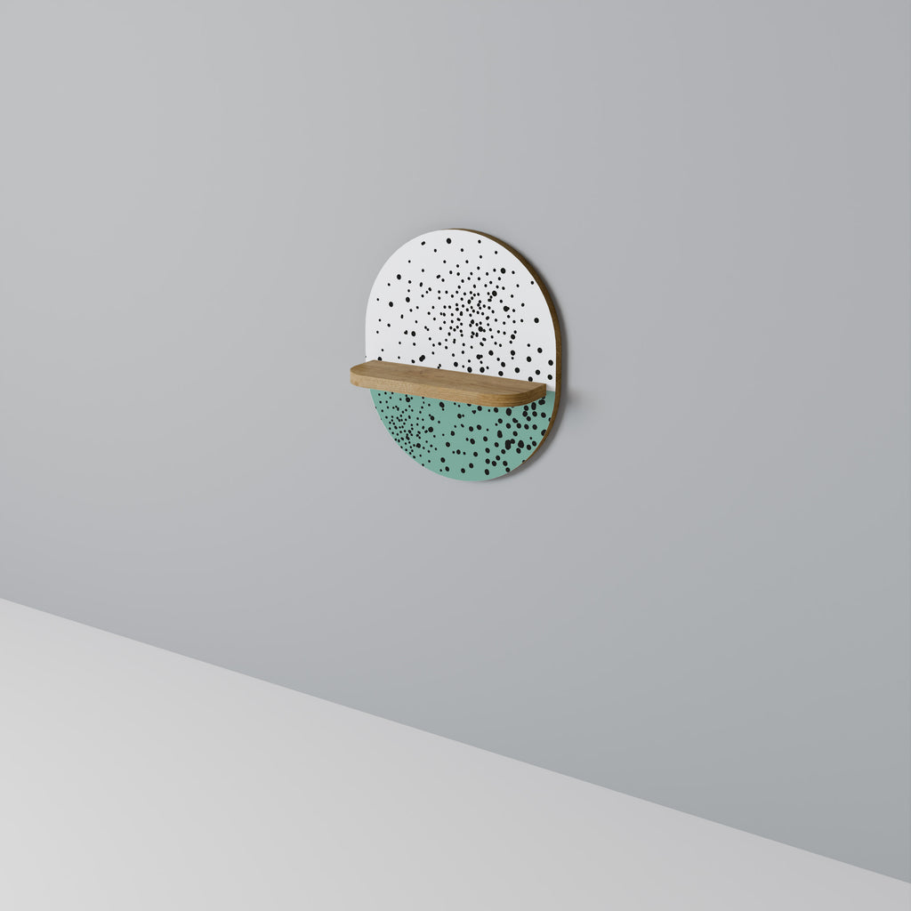 Prickade GLÄDJER Oval konsthylla i ekeffekt