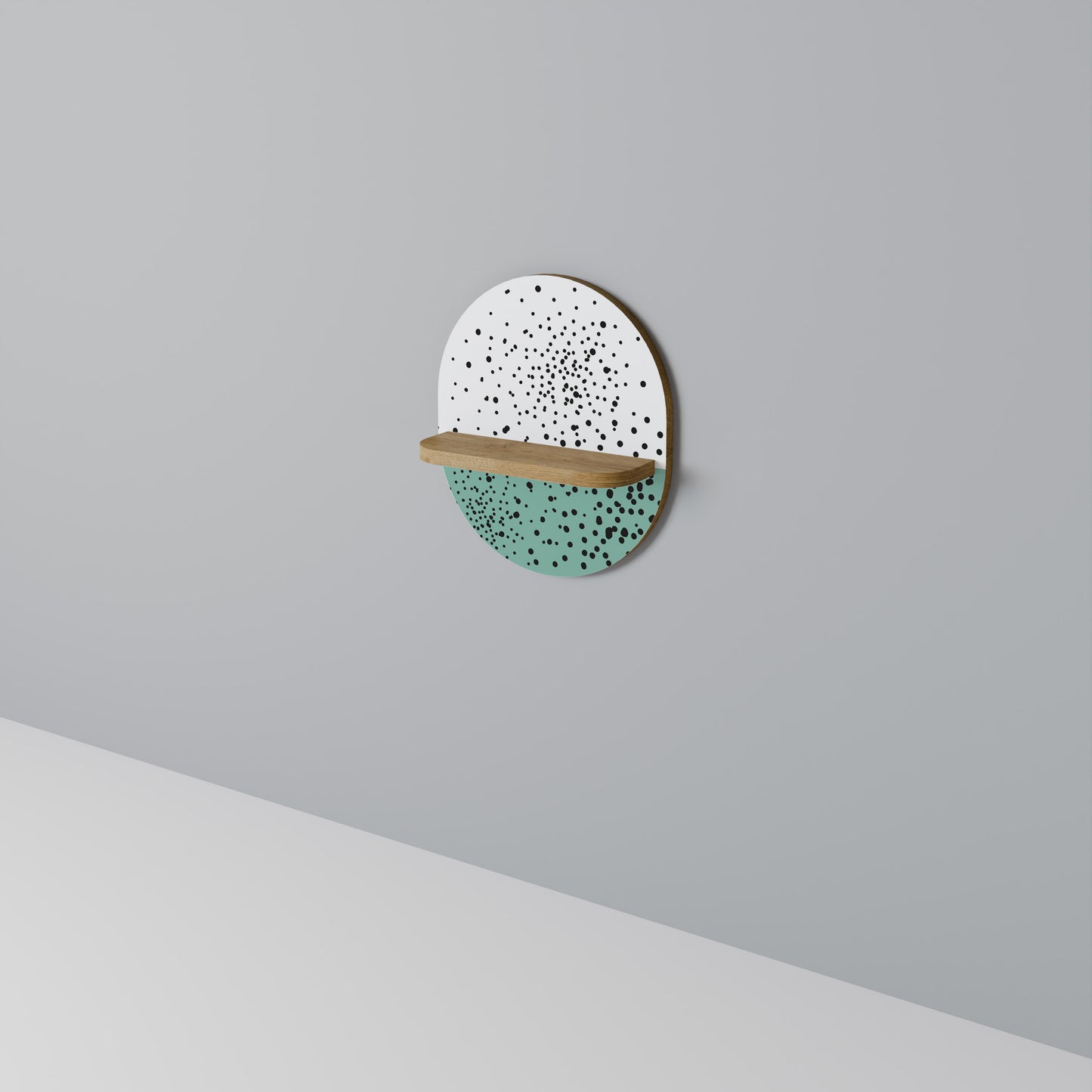 Prickade GLÄDJER Oval konsthylla i ekeffekt