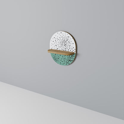 Prickade GLÄDJER Oval konsthylla i ekeffekt