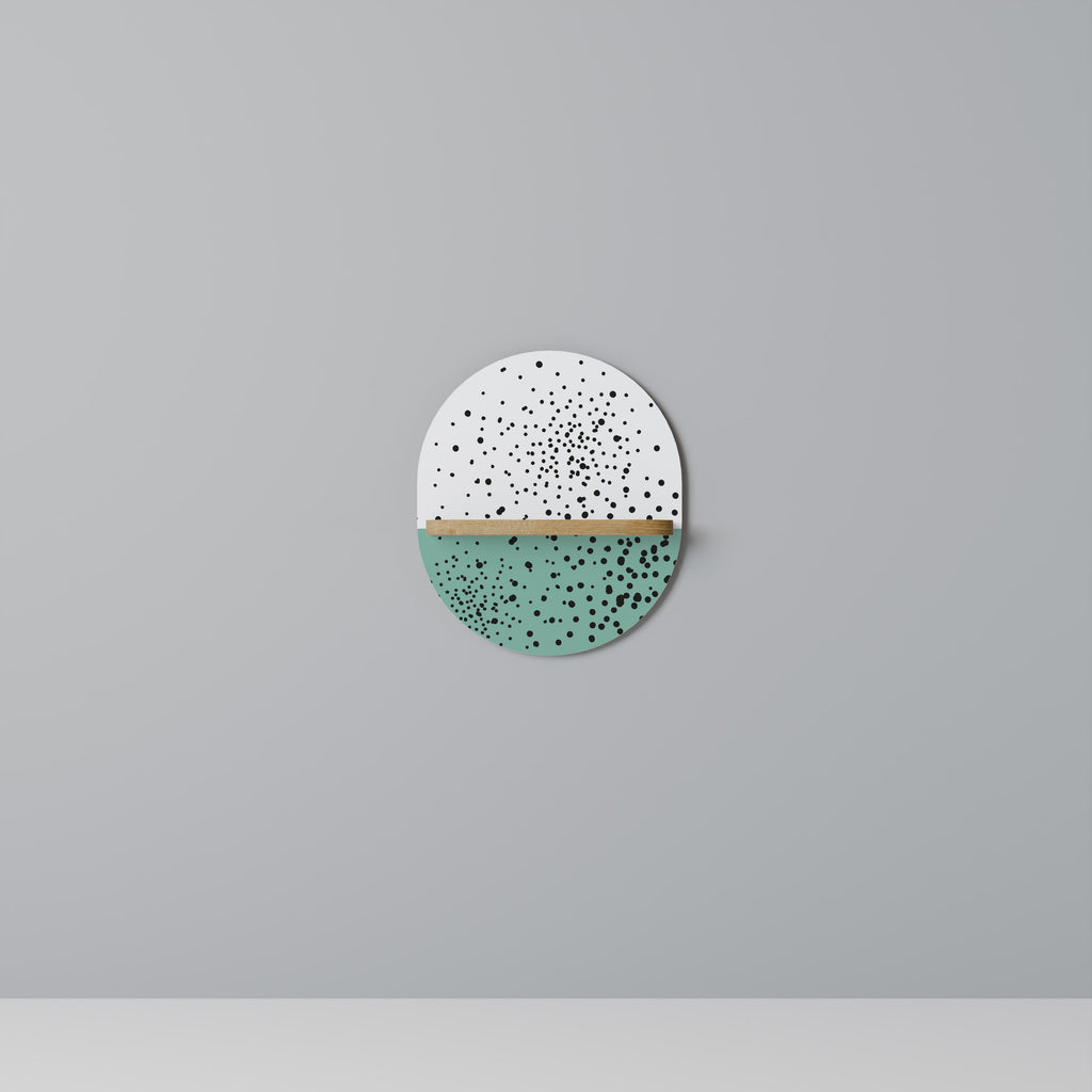 Prickade GLÄDJER Oval konsthylla i ekeffekt