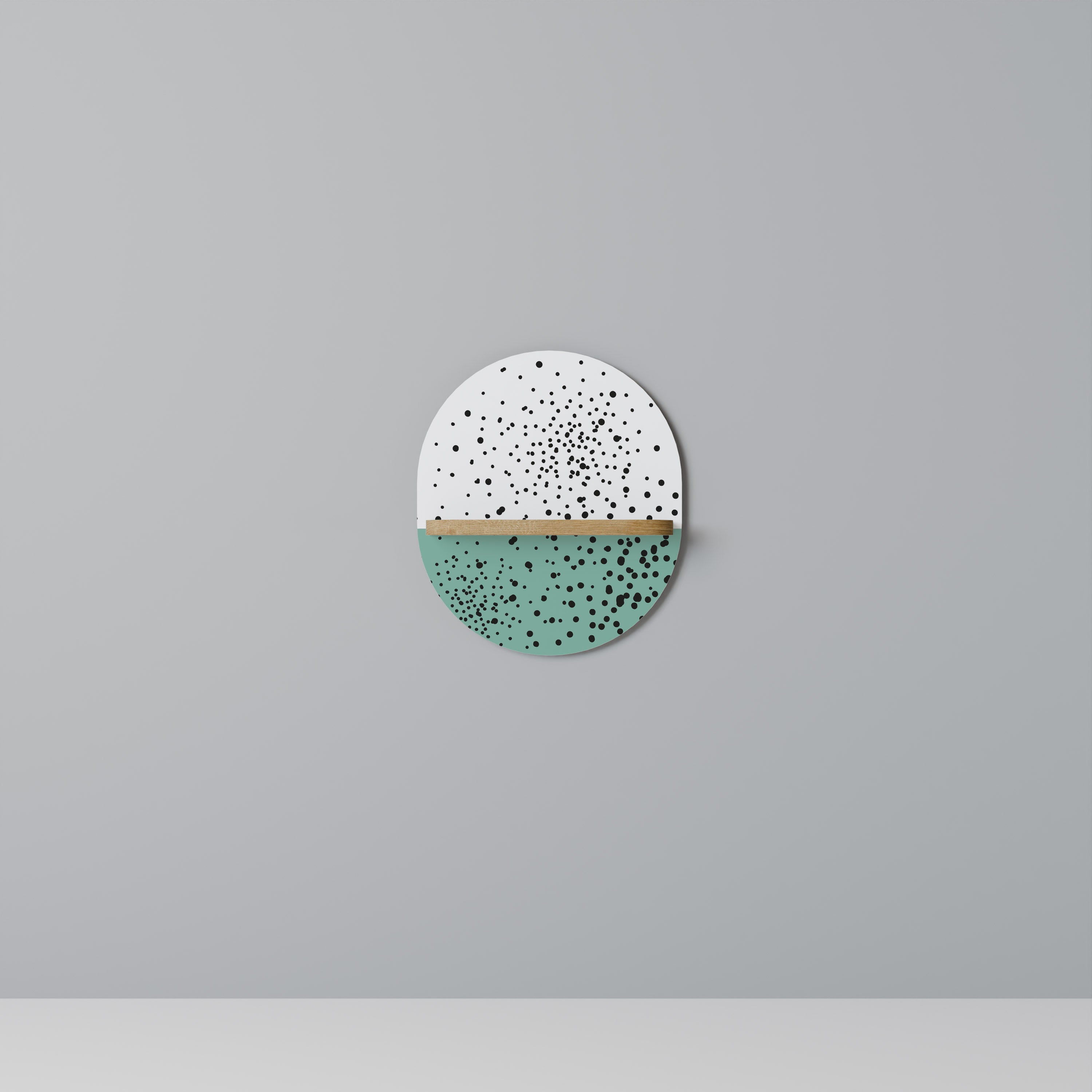 Prickade GLÄDJER Oval konsthylla i ekeffekt
