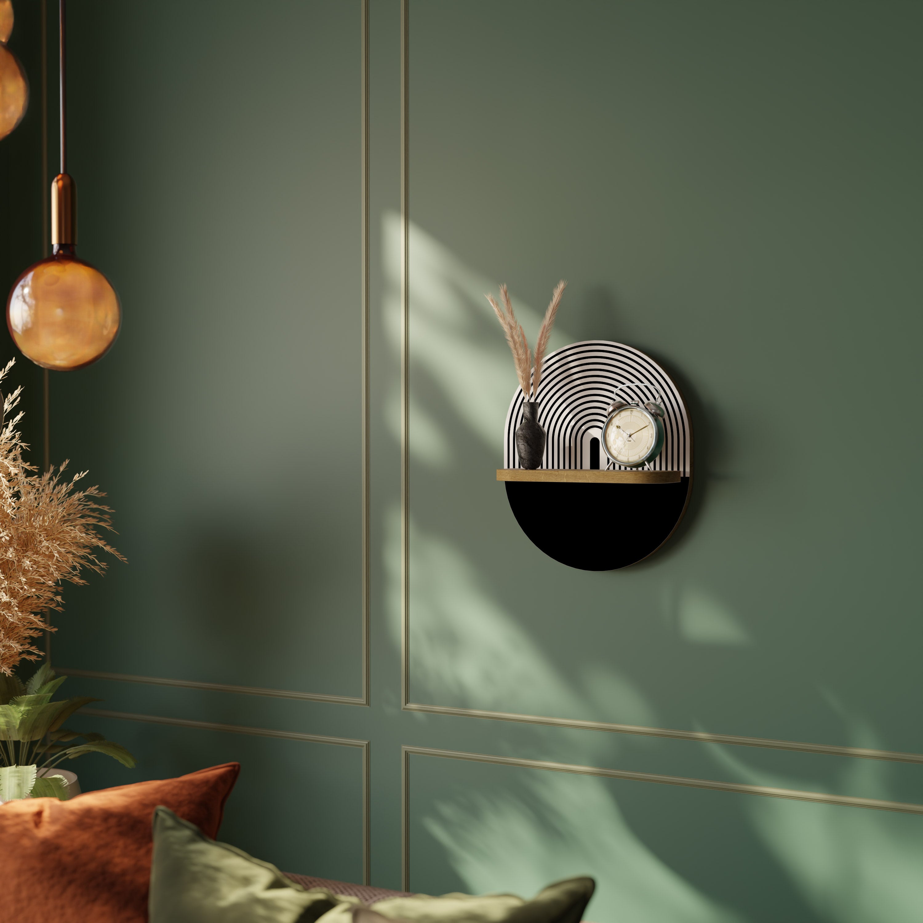 DUSK VIBRATION Oval Art Hylla I Ekeffekt