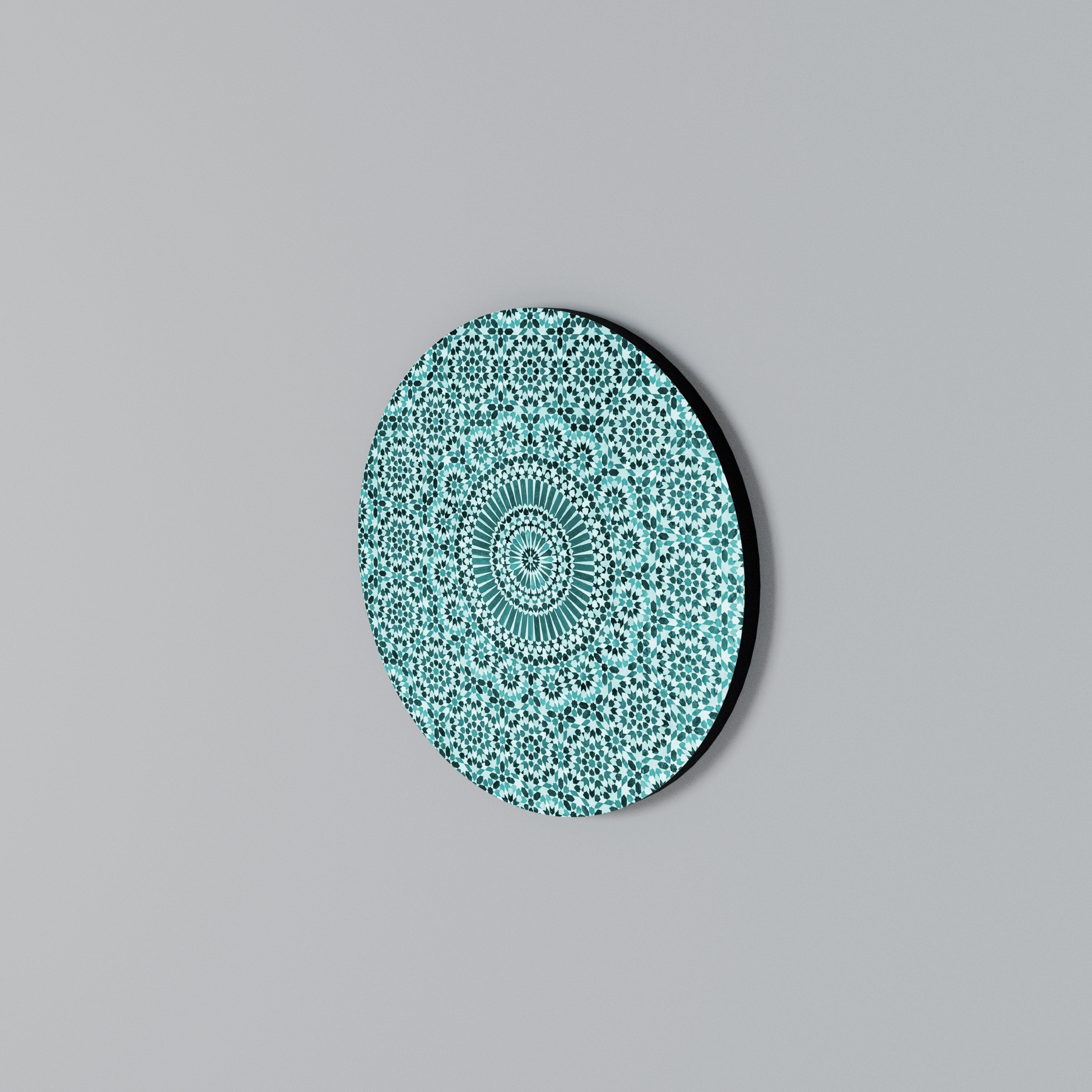 MOROCCAN TURQUOISE Rund väggdekor