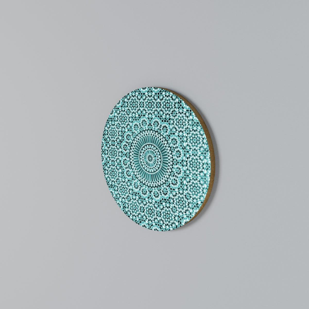 MOROCCAN TURQUOISE Rund väggdekor
