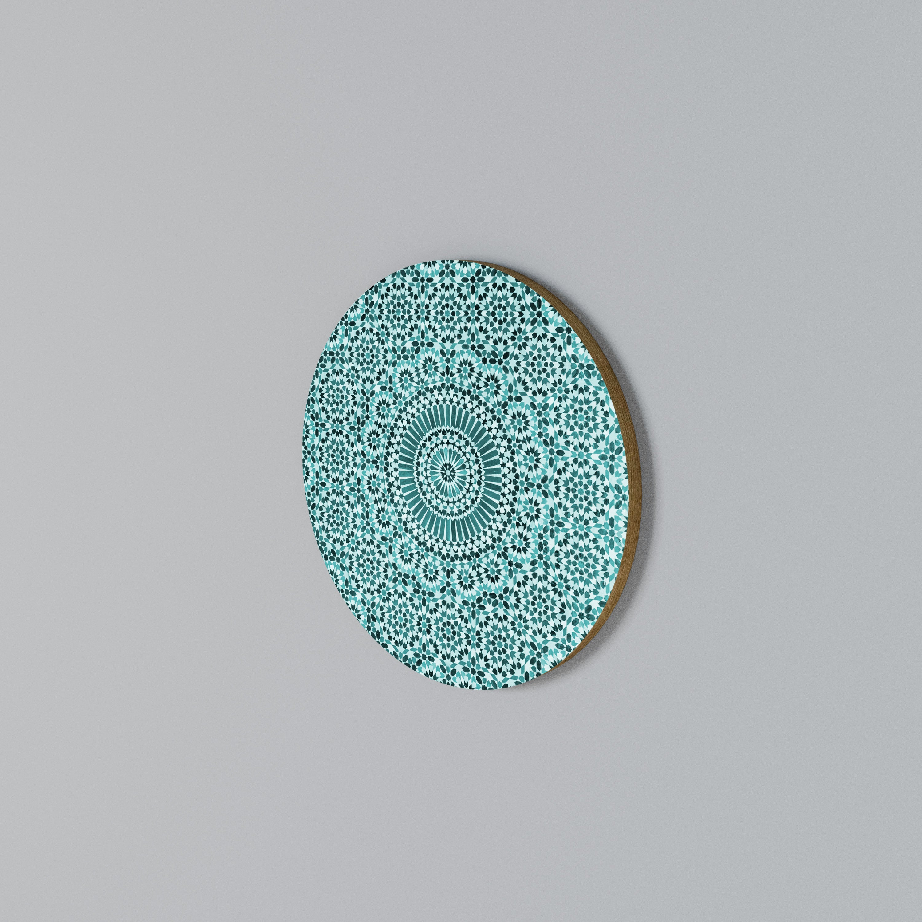 MOROCCAN TURQUOISE Rund väggdekor
