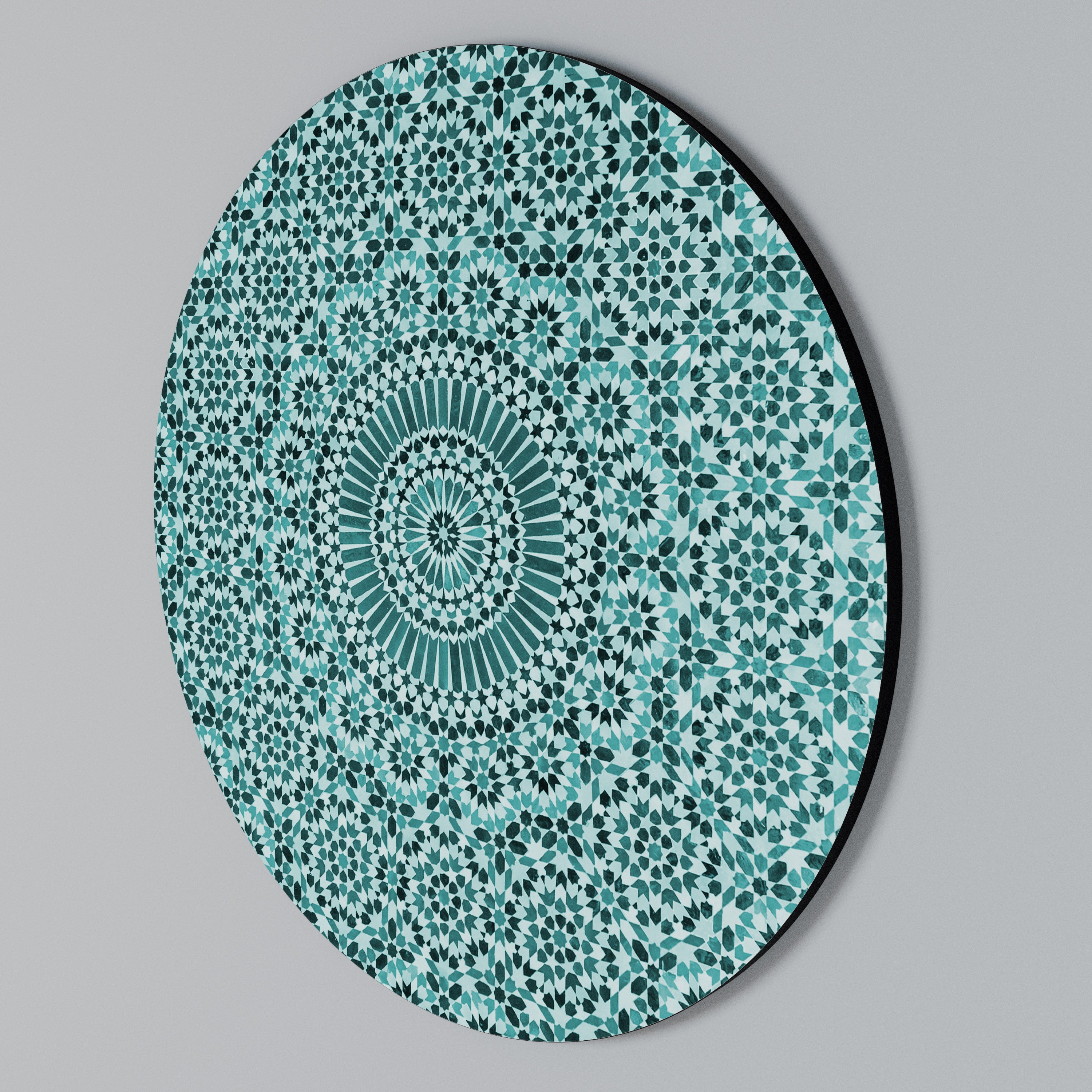 MOROCCAN TURQUOISE Rund väggdekor