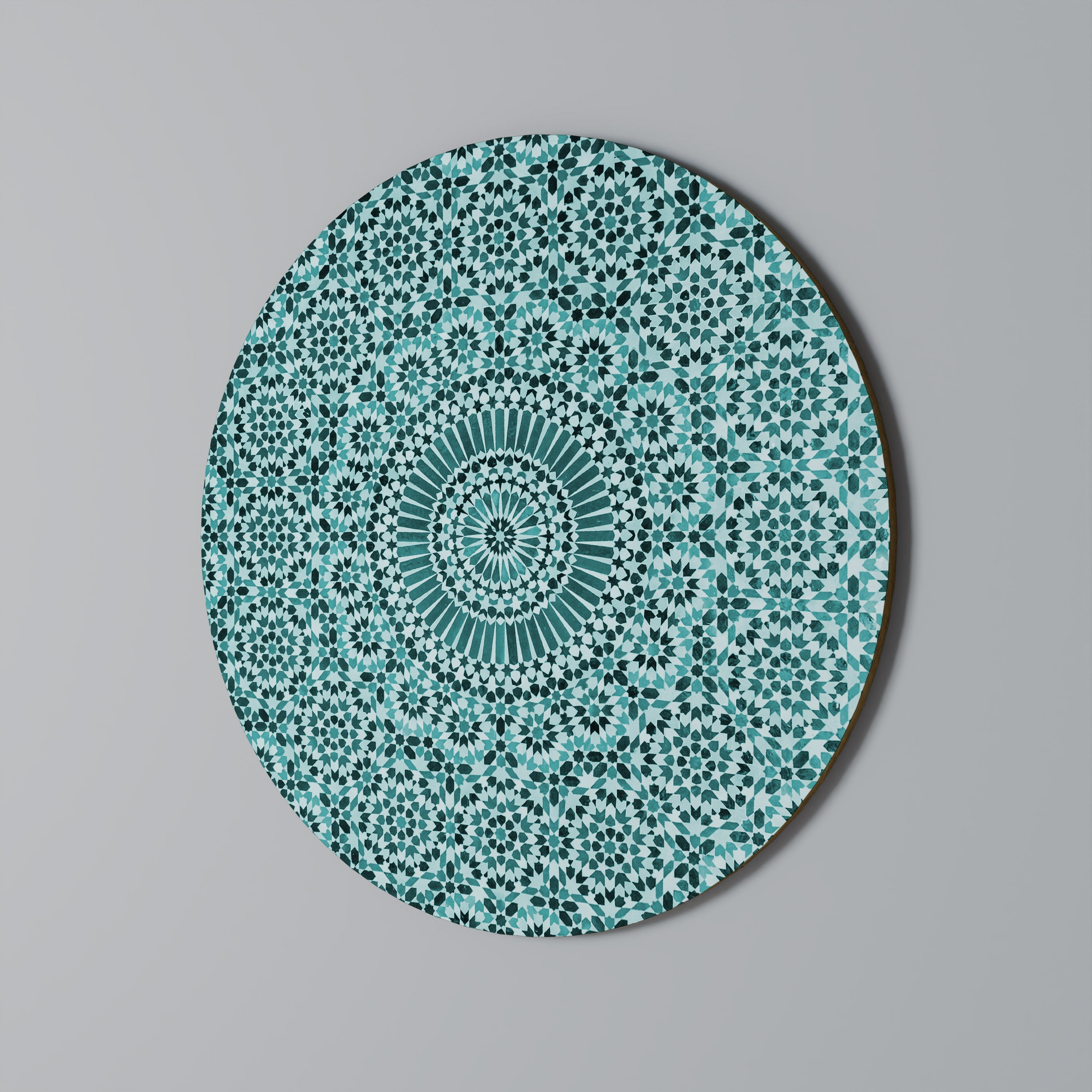 MOROCCAN TURQUOISE Round Wall Art