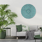 MOROCCAN TURQUOISE Round Wall Art
